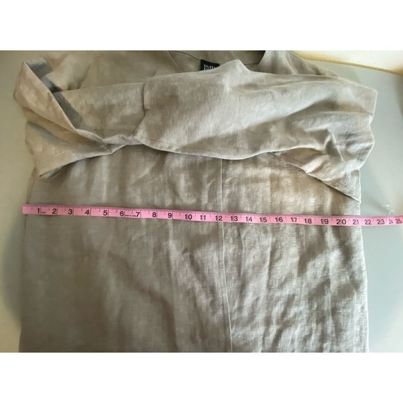 Eileen Fisher Open Front Jacket Womens L Silk Linen Blend Minimalist Lagenlook - Picture 6 of 8